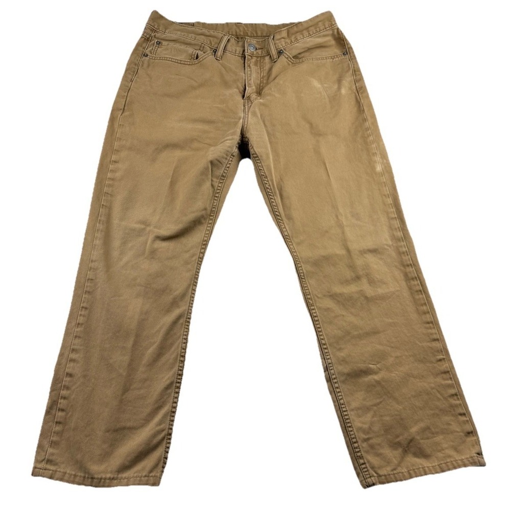 Levis 514 Mens Jeans 34x27 (tag 34x30) Straight Fit Brown Twill Pants